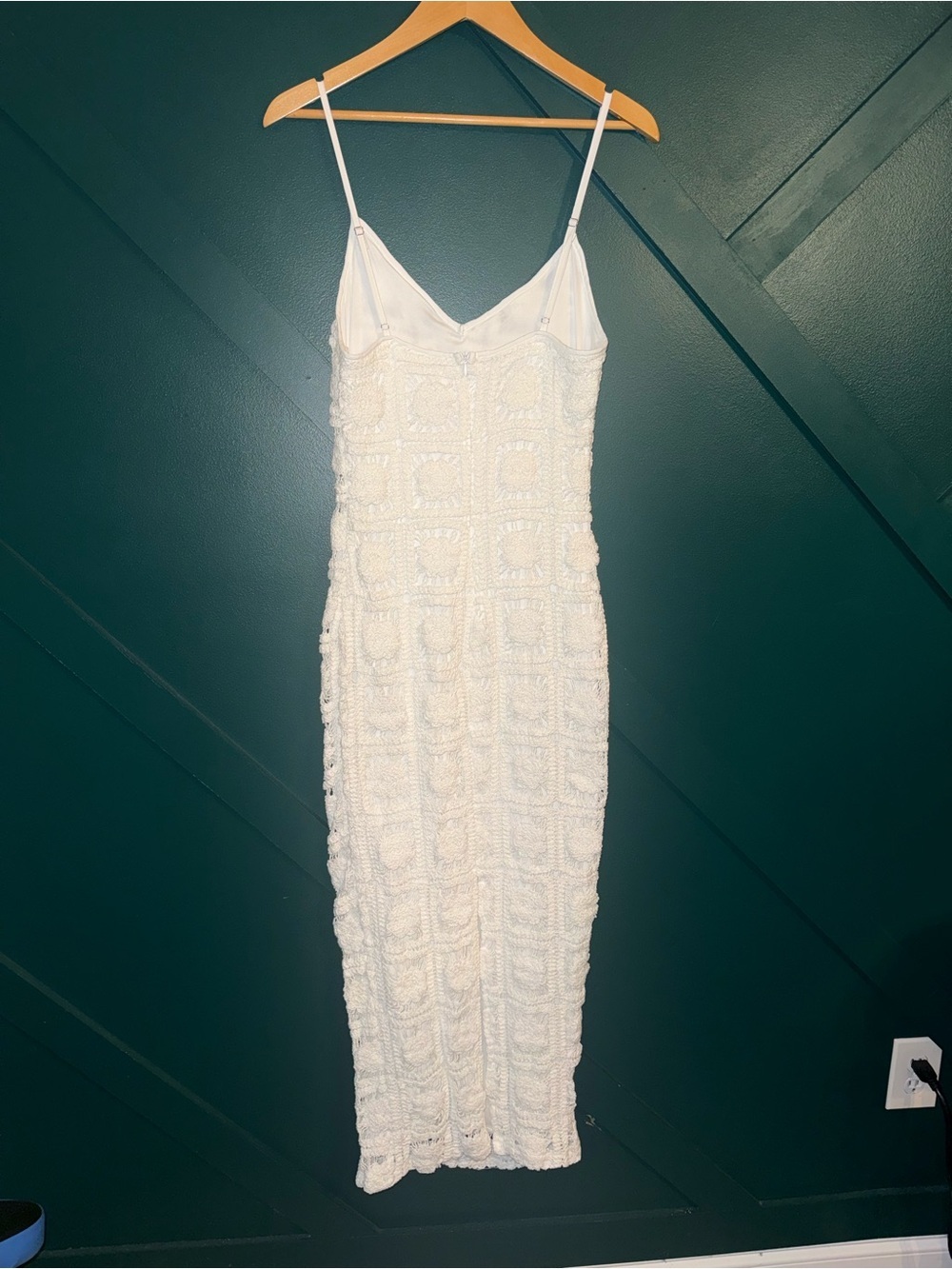 Cayman Sunset Crochet Midi Dress White Beachy Vacation Ready Feminine Brunch - Picture 5 of 10